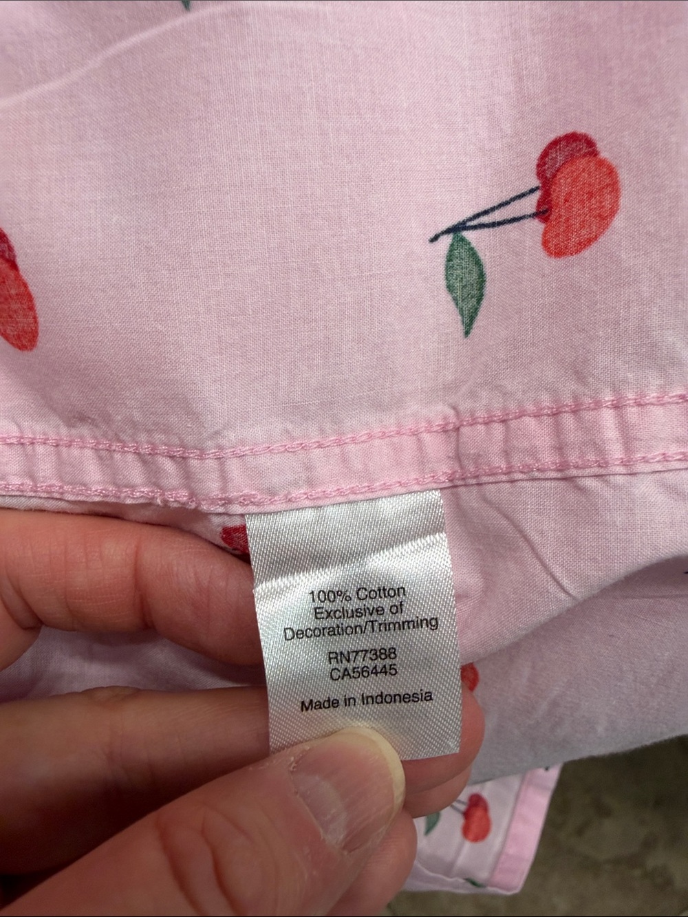 J. Crew Pink Cherry Print Short Pajama Set - Picture 8 of 9